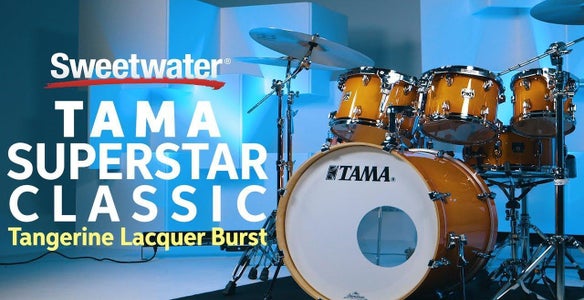 Tama Superstar Classic CL72S 7-piece Shell Pack with Snare Drum - Tangerine Lacquer Burst