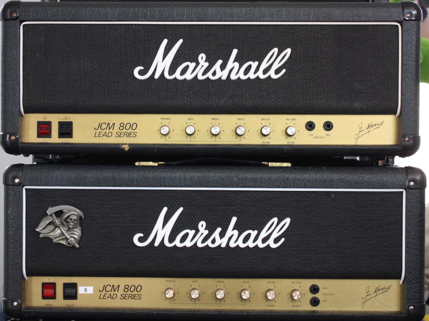 1983 Marshall JCM 800 Lead Series Model 2203 100-Watt Master Volume Head Black