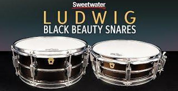 Ludwig Black Beauty 6.5 x 14-inch 8-Lug Brass Snare Drum - Black Nickel