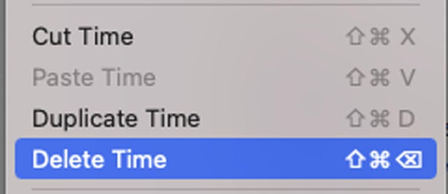 Edit Time Commands