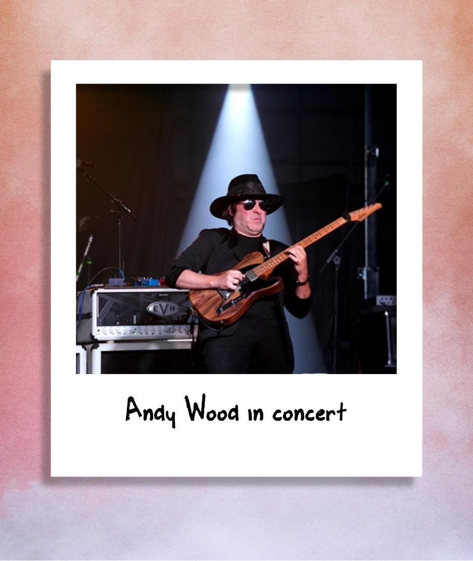 A polaroid of Andy Wood's concert at The Woodshed 2024.
