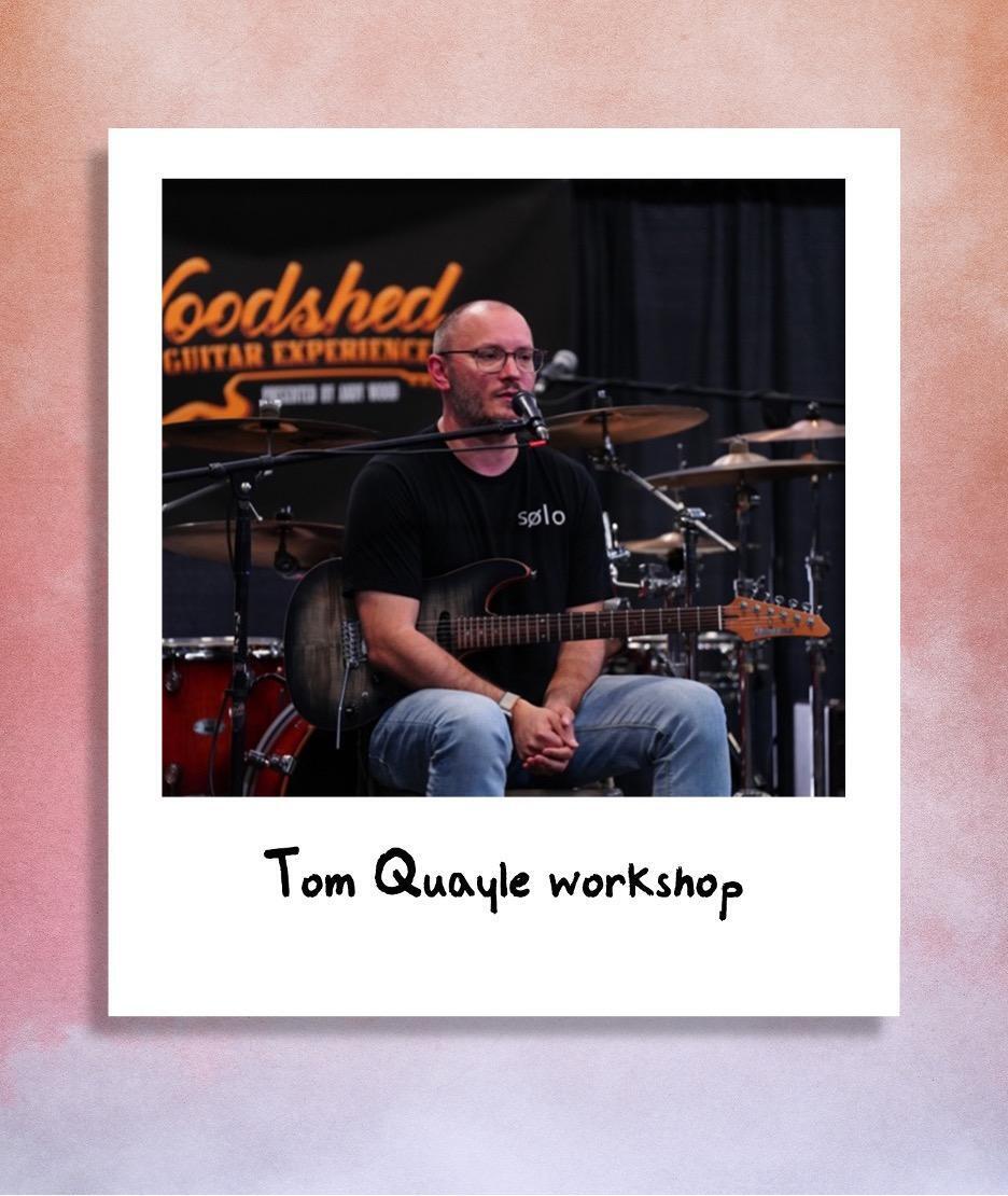 A polaroid of the Tom Quayle Workshop at The Woodshed 2024.