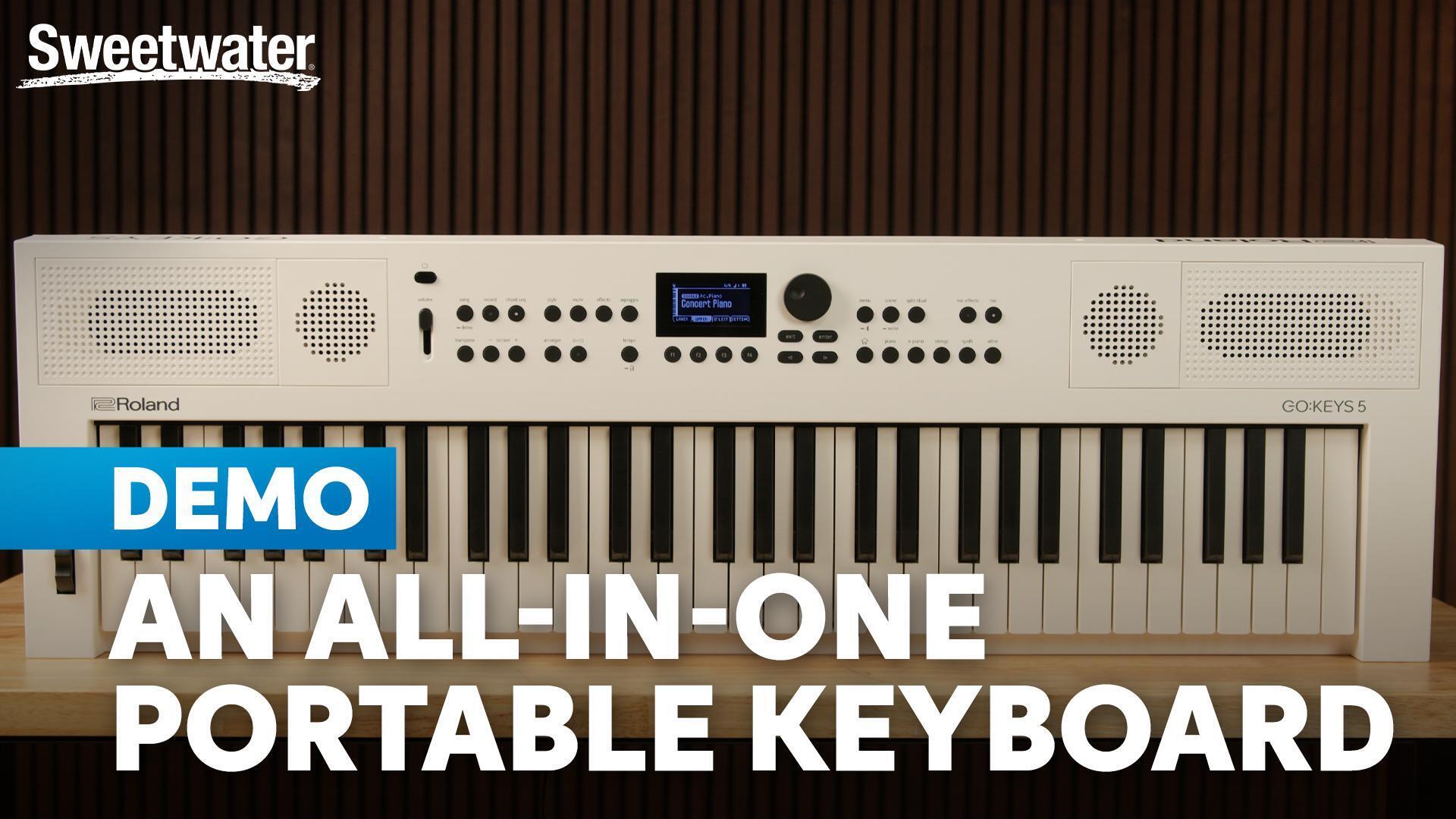 Roland GO:KEYS 5 Keyboard - White | Sweetwater