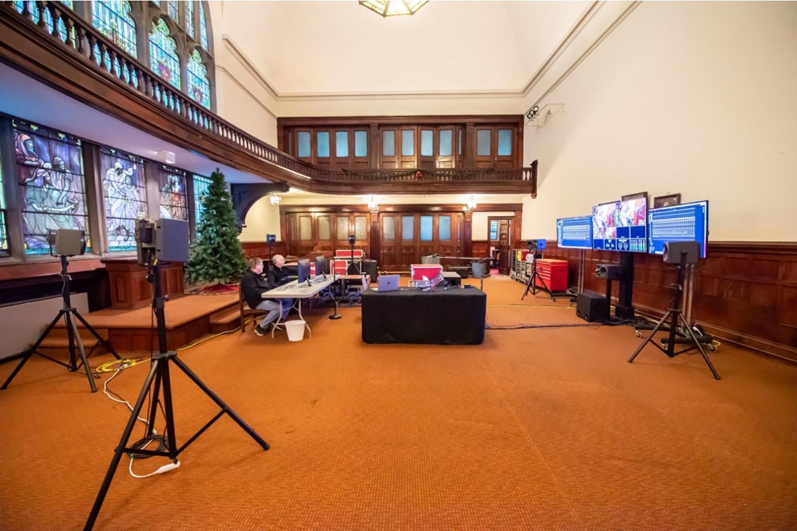 David’s monitoring setup for the event