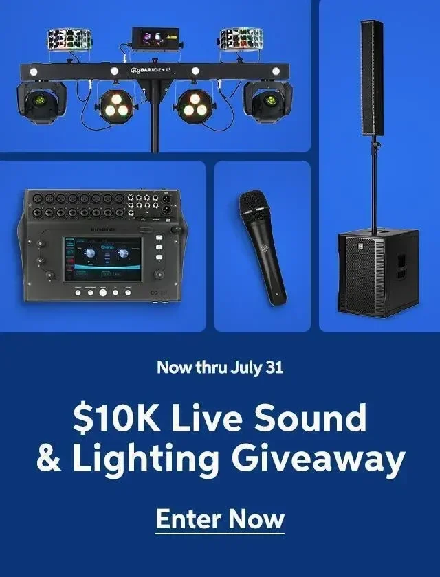 July 2025 $10K Live Sound & Lighting Giveaway InSync Banner
