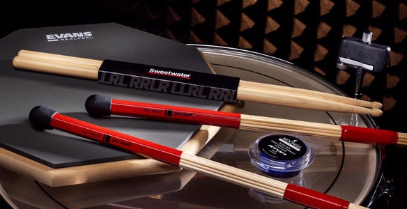 RTOM Moongel Drum Damper Pads - Blue (6-pack)