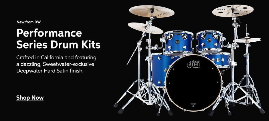 DW Performance Series Drum Kits Sweetwater-exclusive finish handcrafted in California.