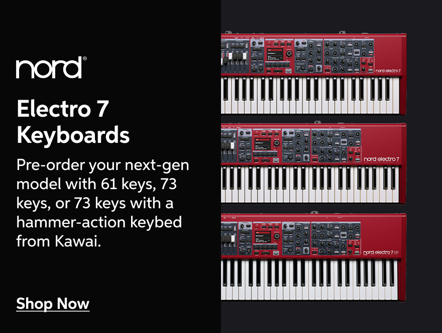 Electro 7 Keyboards Pre-order your next-gen model with 61 keys, 73 keys, or 73 keys with a hammer-action keybed from Kawai.