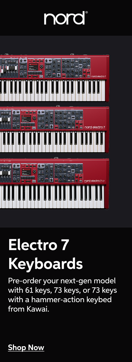 Electro 7 Keyboards Pre-order your next-gen model with 61 keys, 73 keys, or 73 keys with a hammer-action keybed from Kawai.