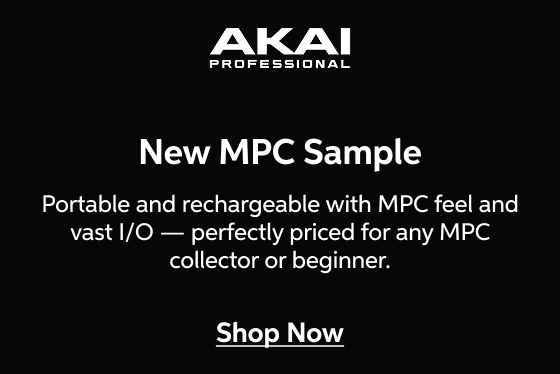 Akai Professional New MPC Sample - Portable and rechargeable with MPC feel and vast I/O — perfectly priced for any MPC collector or beginner - shop now
