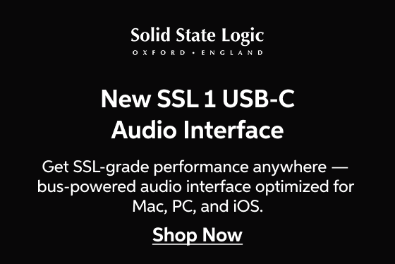 Solid State Logic — New SSL 1 USB-C Audio Interface — Get SSL-grade performance anywhere — bus-powered audio interface optimized for Mac, PC, and iOS. — Shop Now