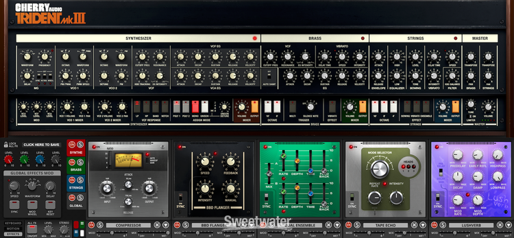 Cherry Audio Trident Mk III Analog Synthesizer Plug-in | Sweetwater