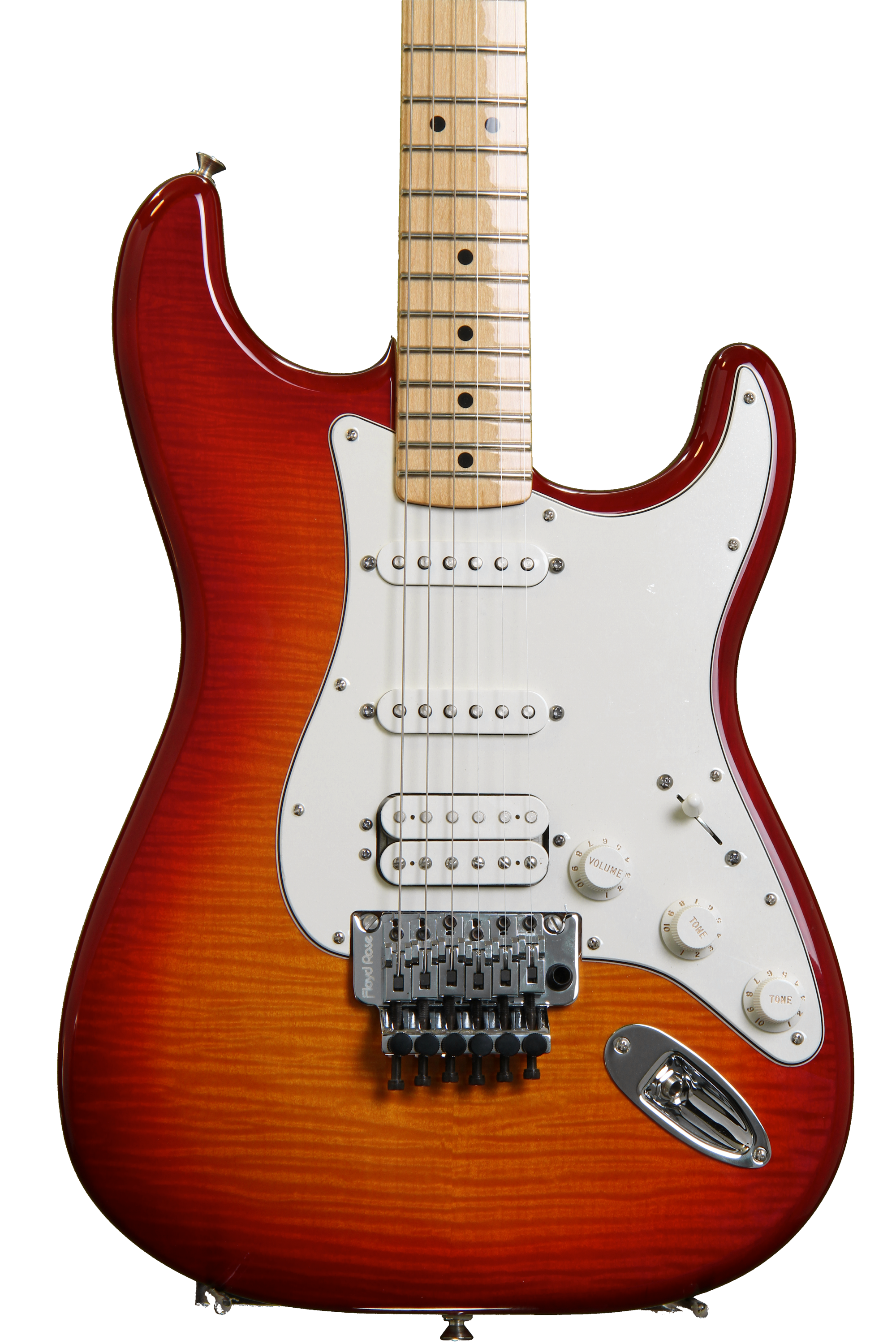Fender Standard Stratocaster HSS Plus Top with Floyd Rose - Aged Cherry Burst with Maple Fingerboard