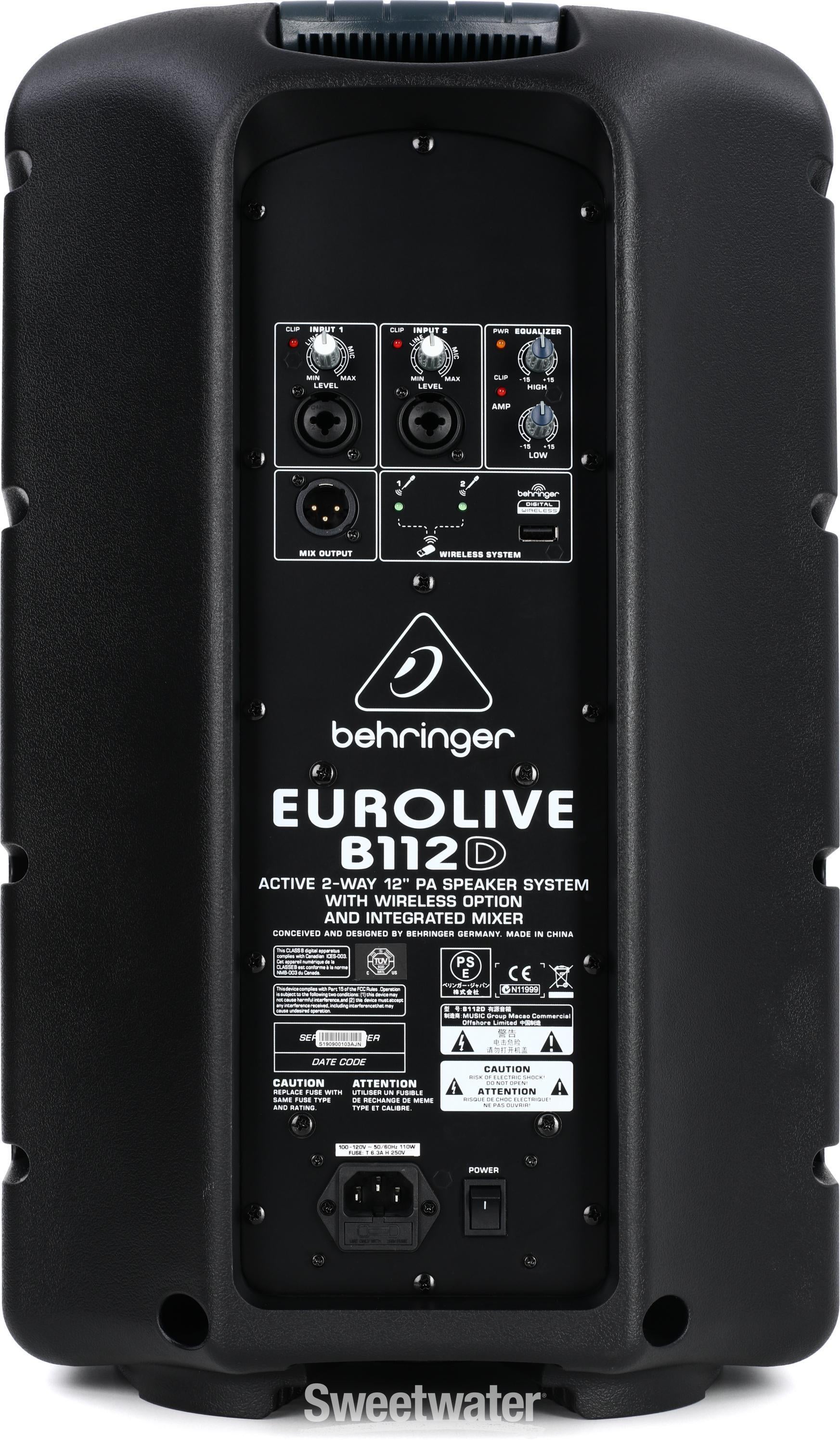 Behringer Eurolive B112D 1000W 12 inch Powered Speaker