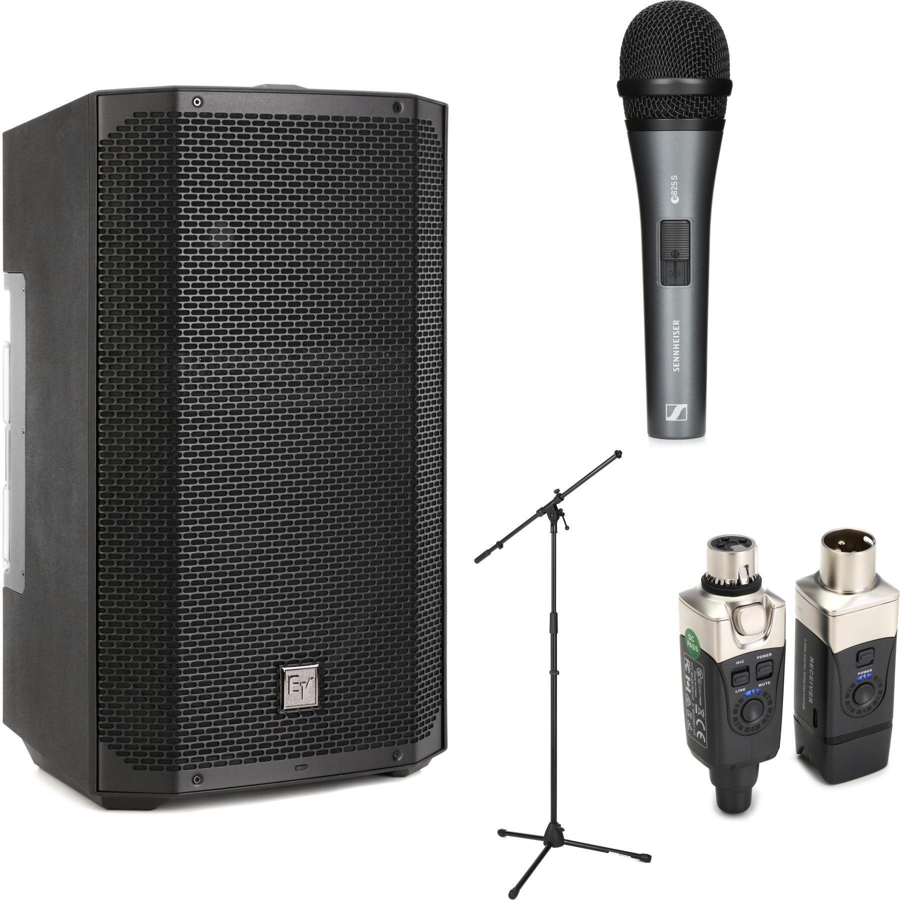 Photo of Electro-Voice Everse 12 12-inch 2-way Battery-powered PA Speaker with Microphone and Plug-on Wireless System - Black