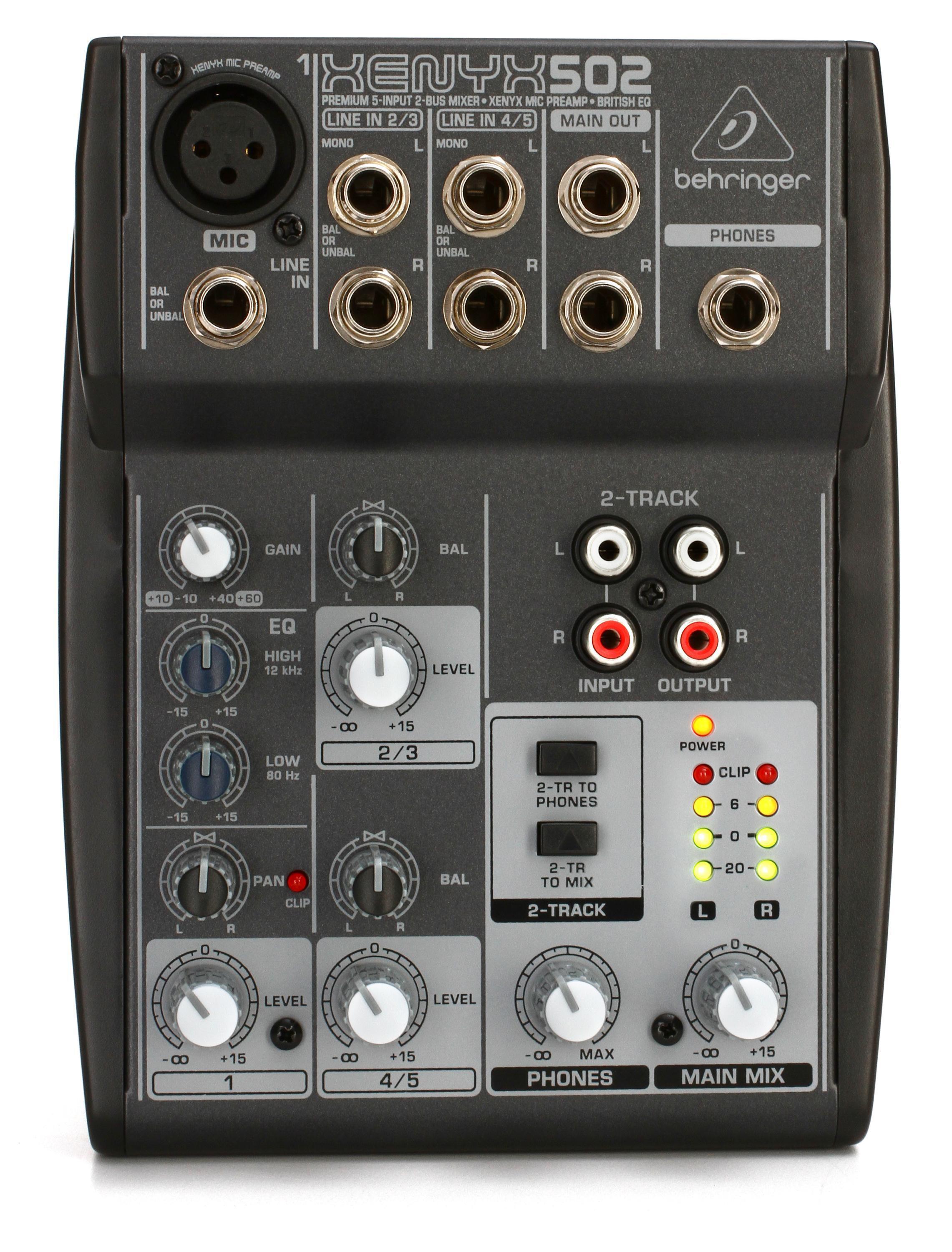 Behringer Xenyx 502 5-channel Analog Mixer | Sweetwater