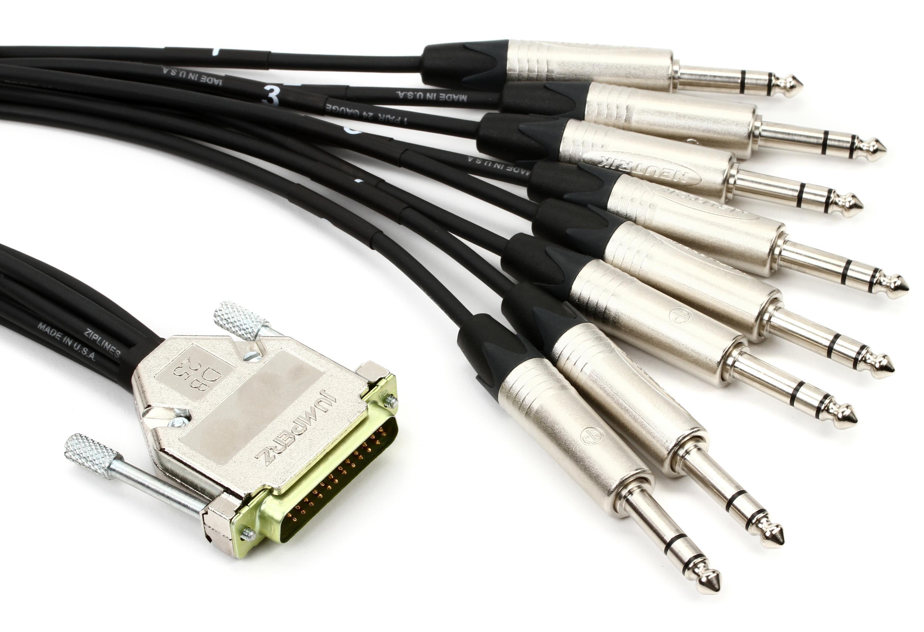 Photo of JUMPERZ JDB25-TRS ZipLine DB25 to TRS Male 8-channel Analog Audio Interface Cable - 1.5 foot