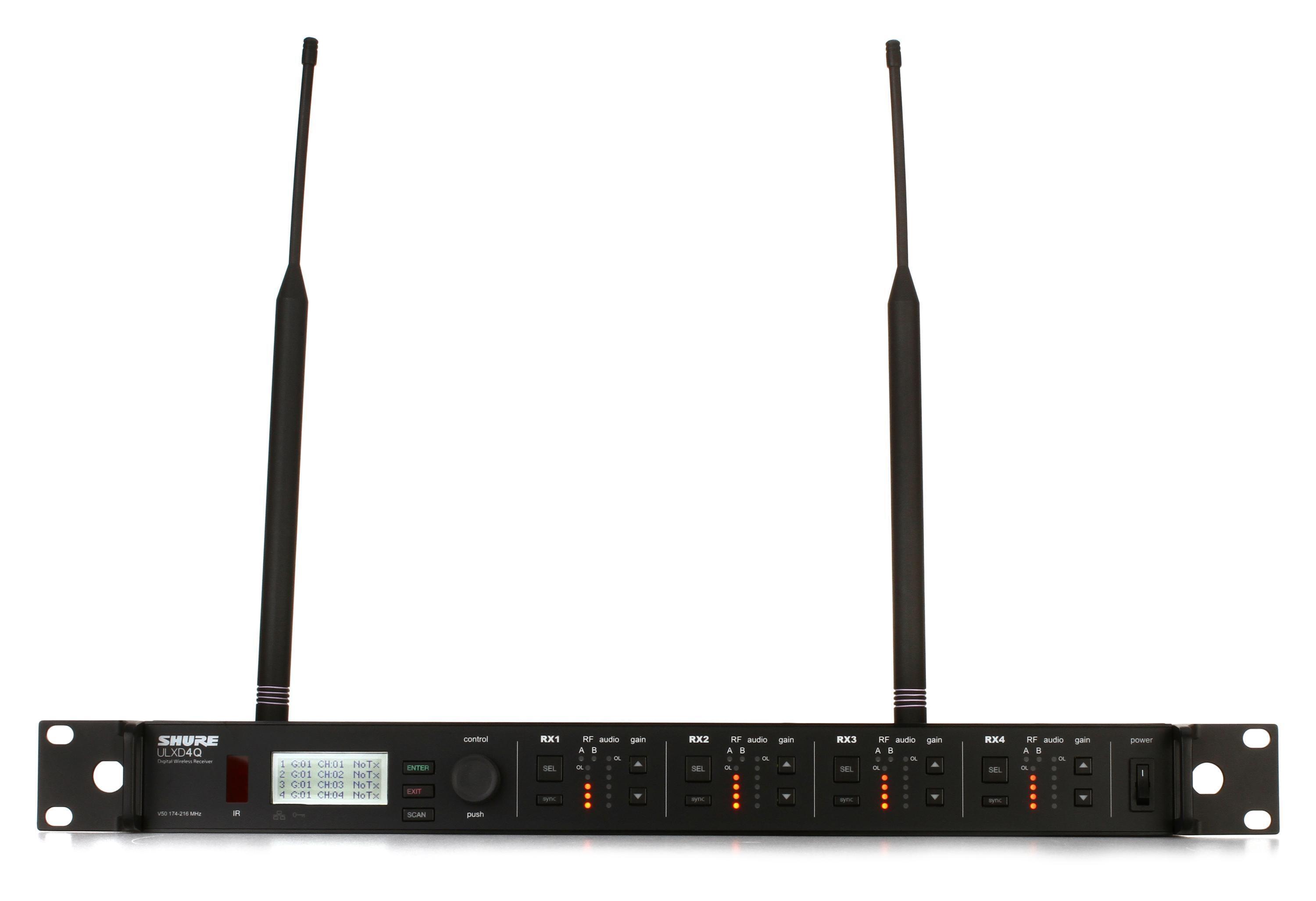 Shure ULXD4Q Quad Channel Digital Wireless Receiver - V50 Band