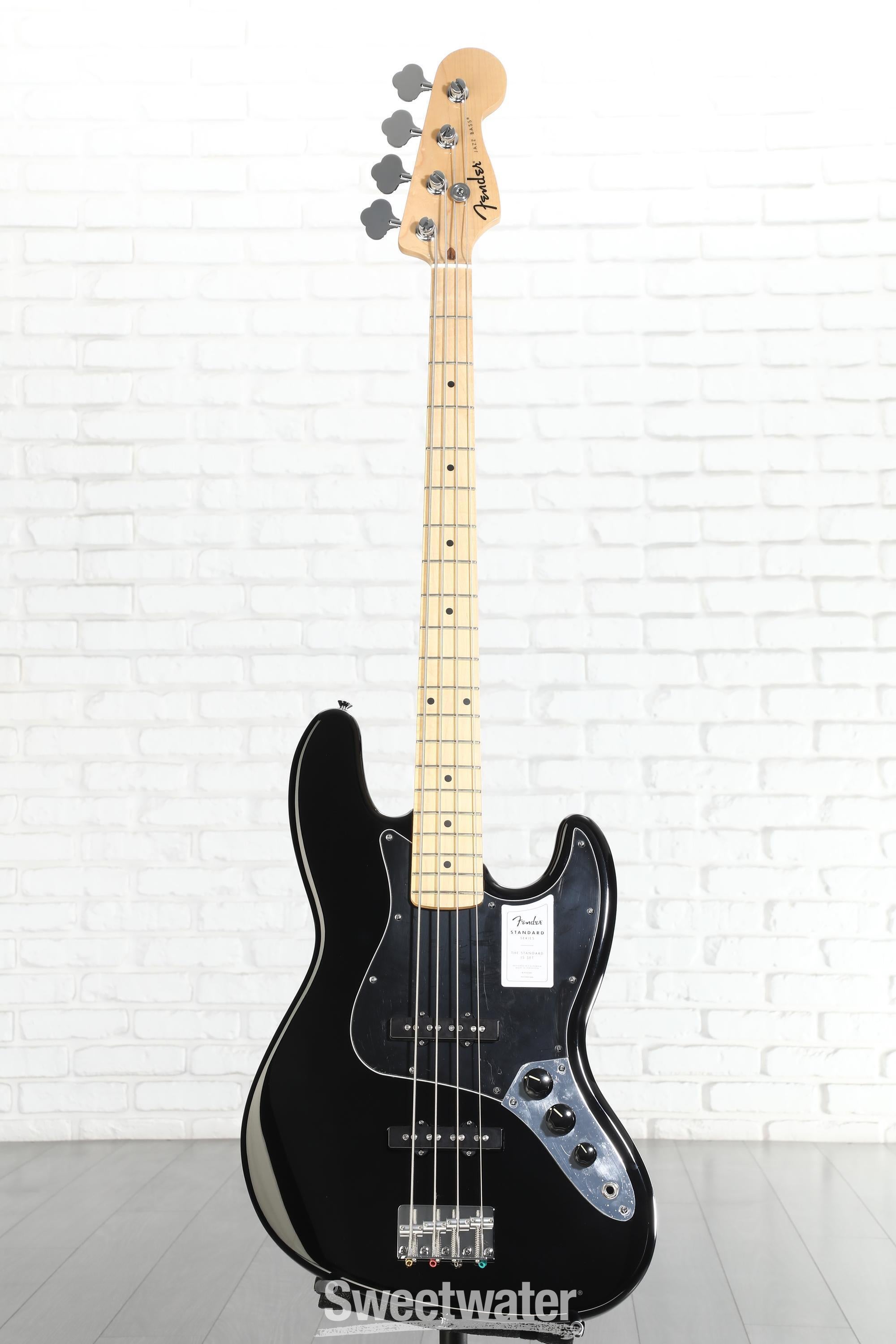 Fender Standard Jazz Bass - Black, Maple Fingerboard | Sweetwater