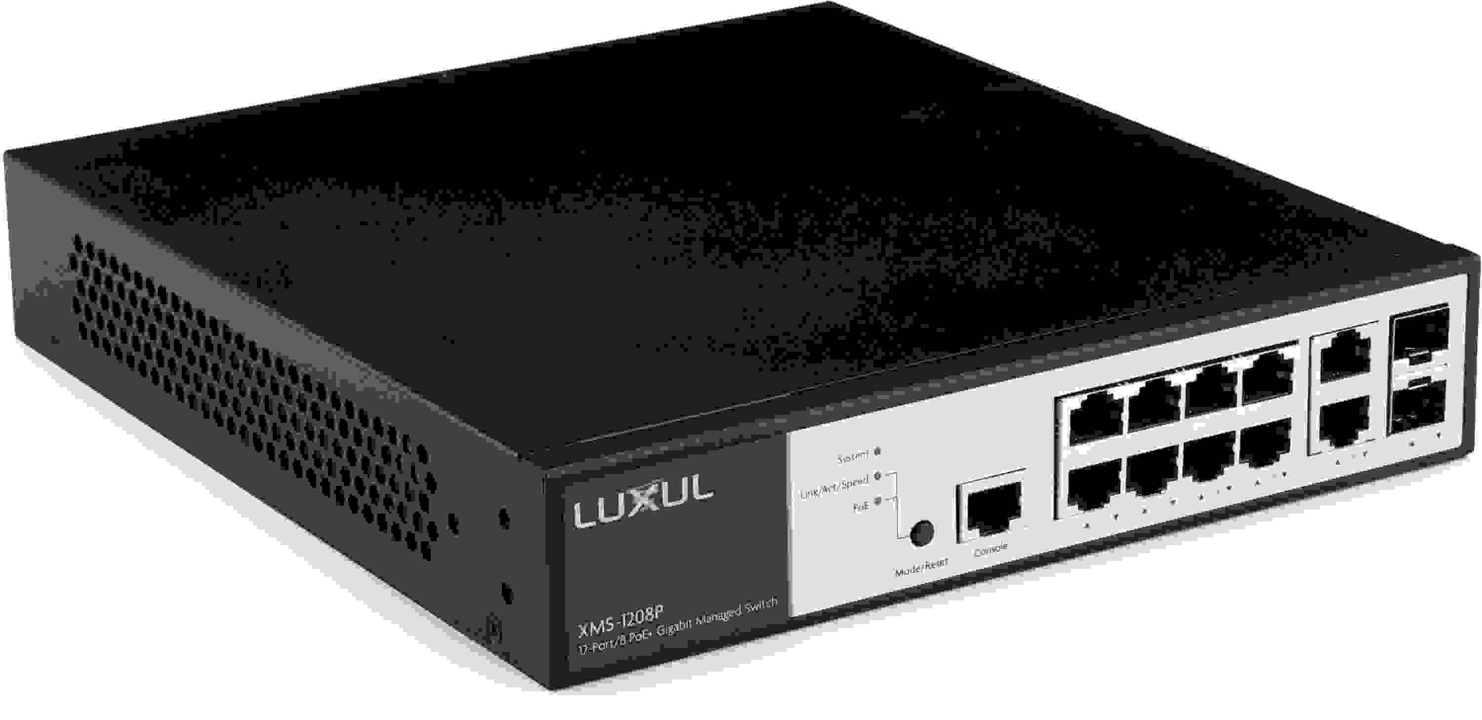Luxul XMS-1208P 12-port/8 PoE+ Rackmount Gigabit Managed Switch