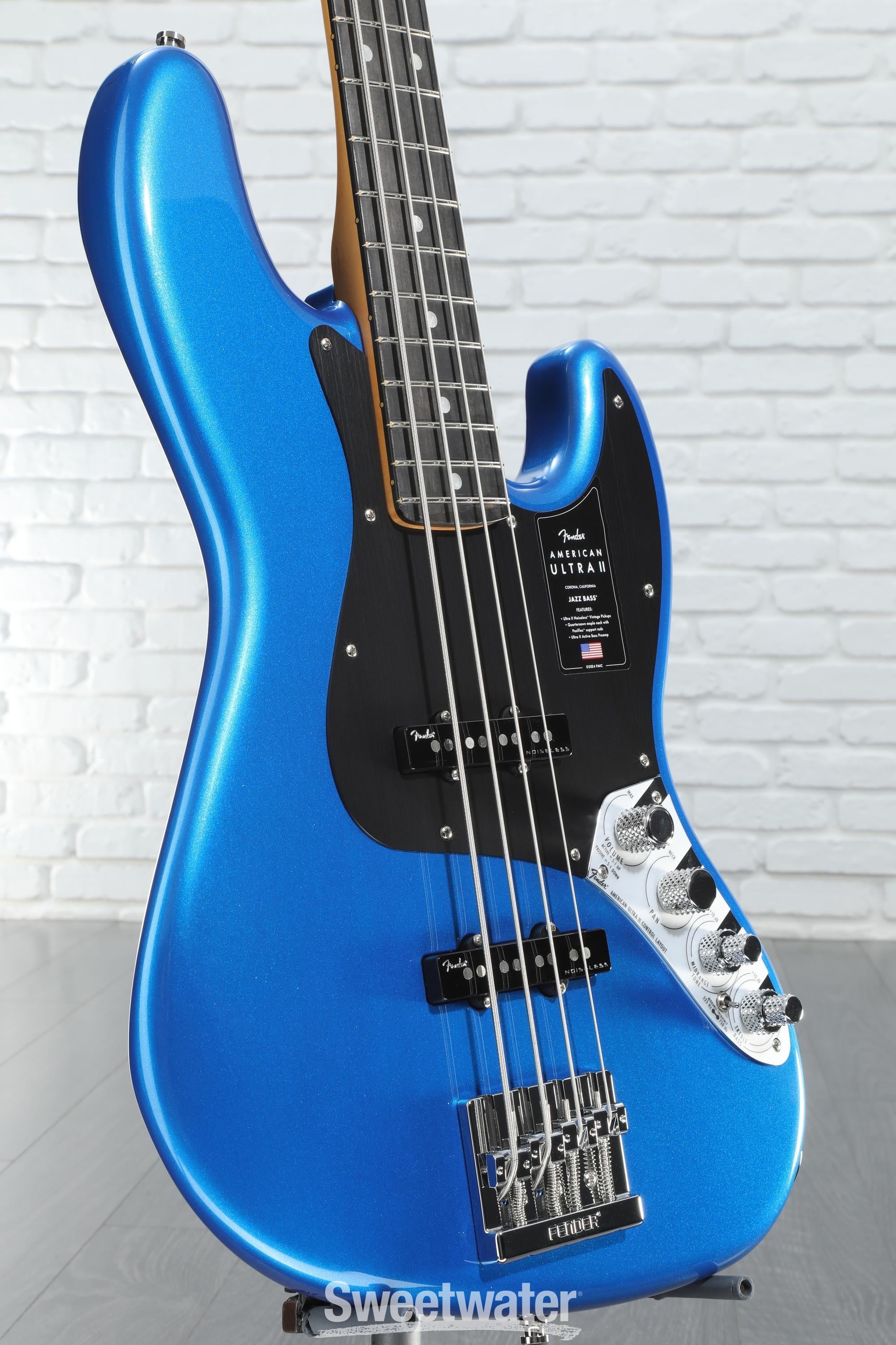 Fender American Ultra II Jazz Bass - Noble Blue, Ebony Fingerboard
