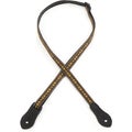 Photo of Levy's MJ19 0.5" Henderson Series Jacquard Ukulele Strap - Black and Yellow