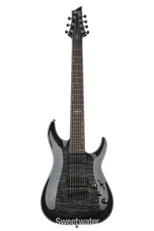 Schecter Hellraiser Hybrid C-7 Electric Guitar - Trans Black