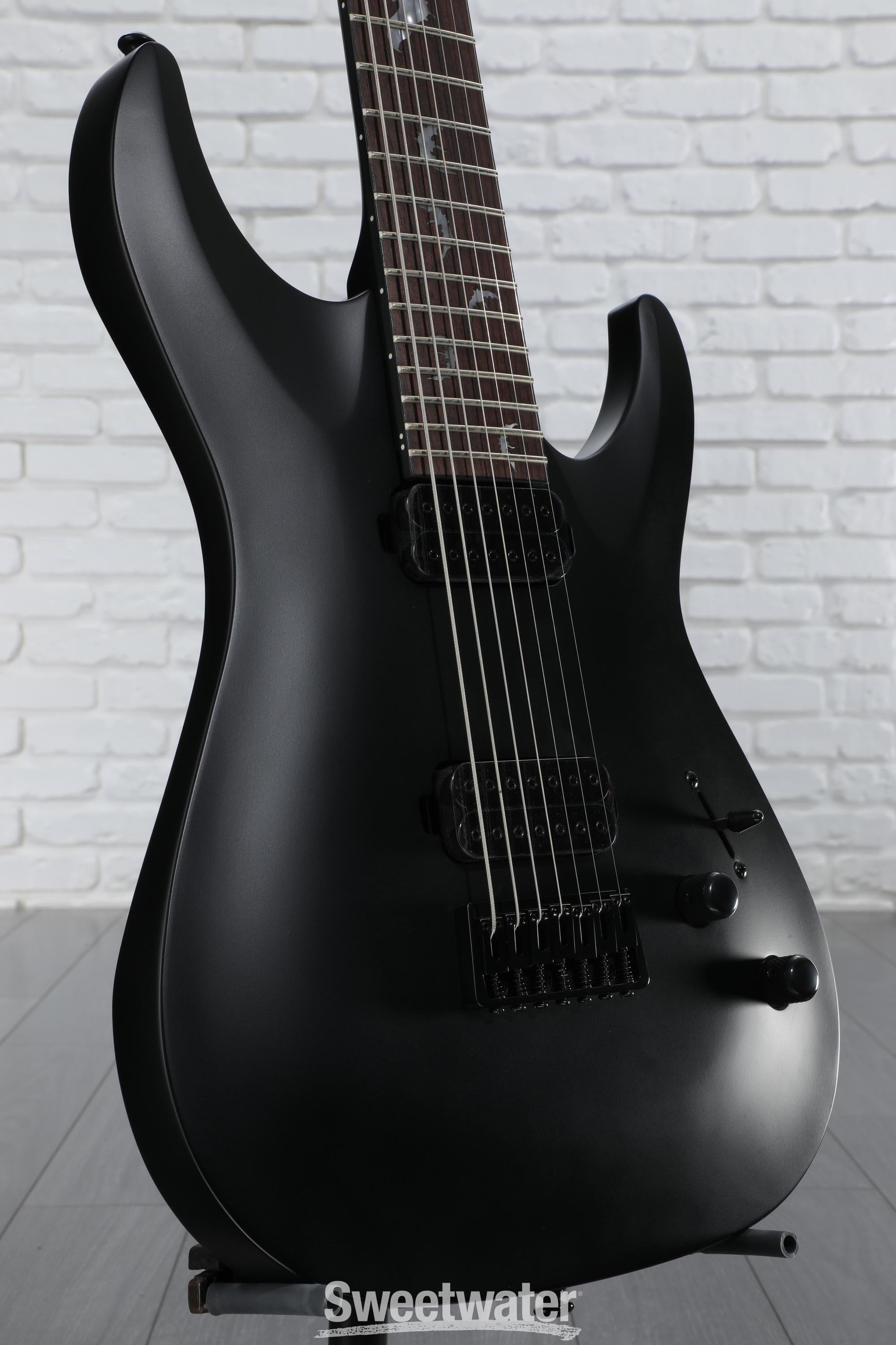 Schecter Damien-7 SBK Electric Guitar - Satin Black | Sweetwater