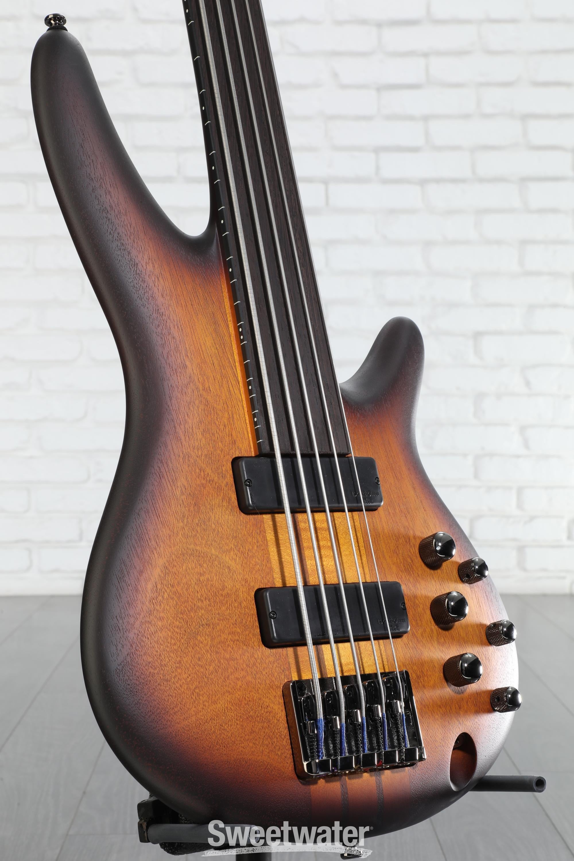 Ibanez Bass Workshop SRF705 Fretless Bass Guitar - Brown Burst