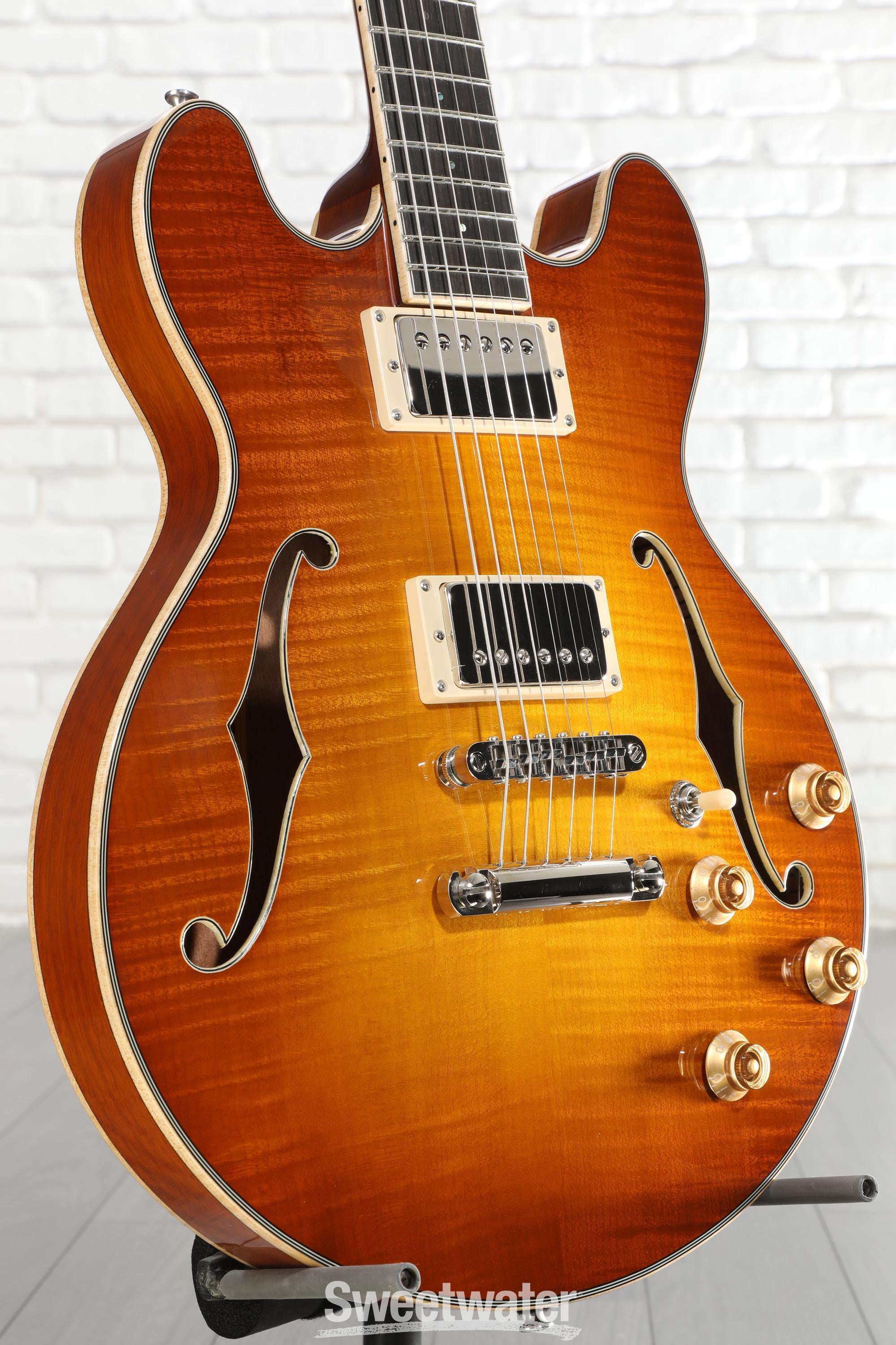 Photo of Eastman Guitars Thinline T184MX Semi-hollowbody Electric Guitar - Goldburst