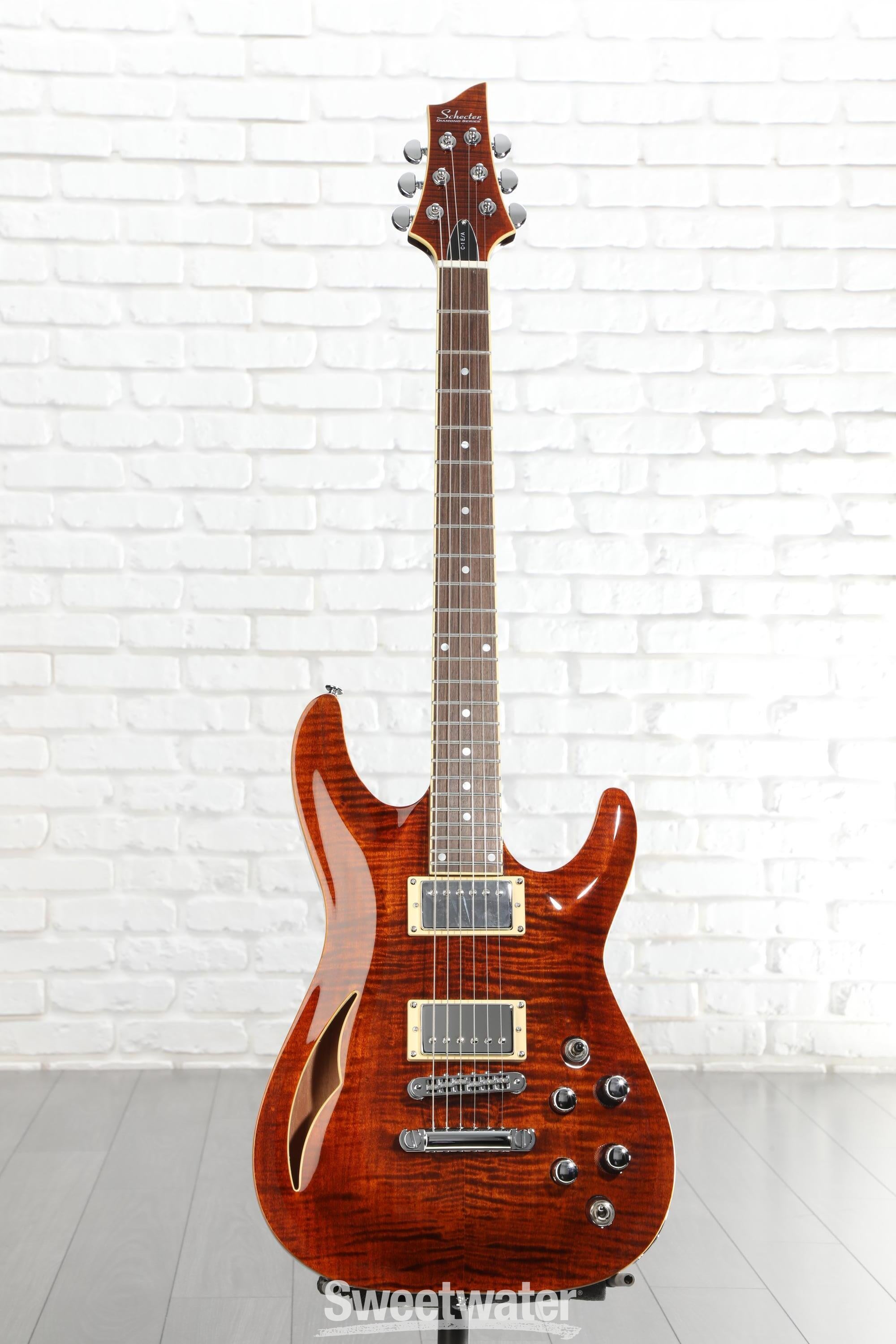 Schecter C-1 E/A Classic Semi-hollowbody Electric Guitar - Cats