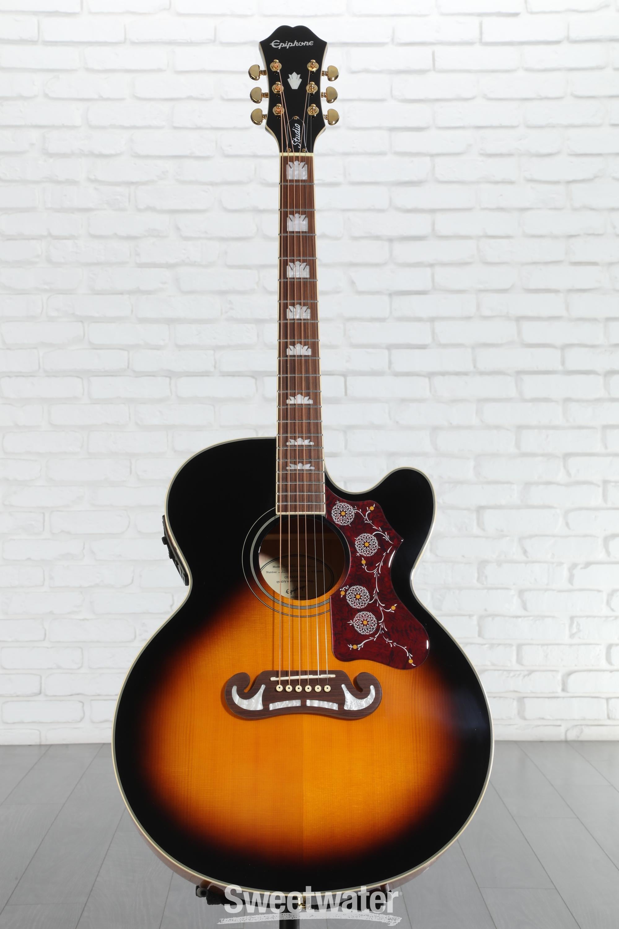 Epiphone J-200EC Studio Acoustic-Electric Guitar - Vintage