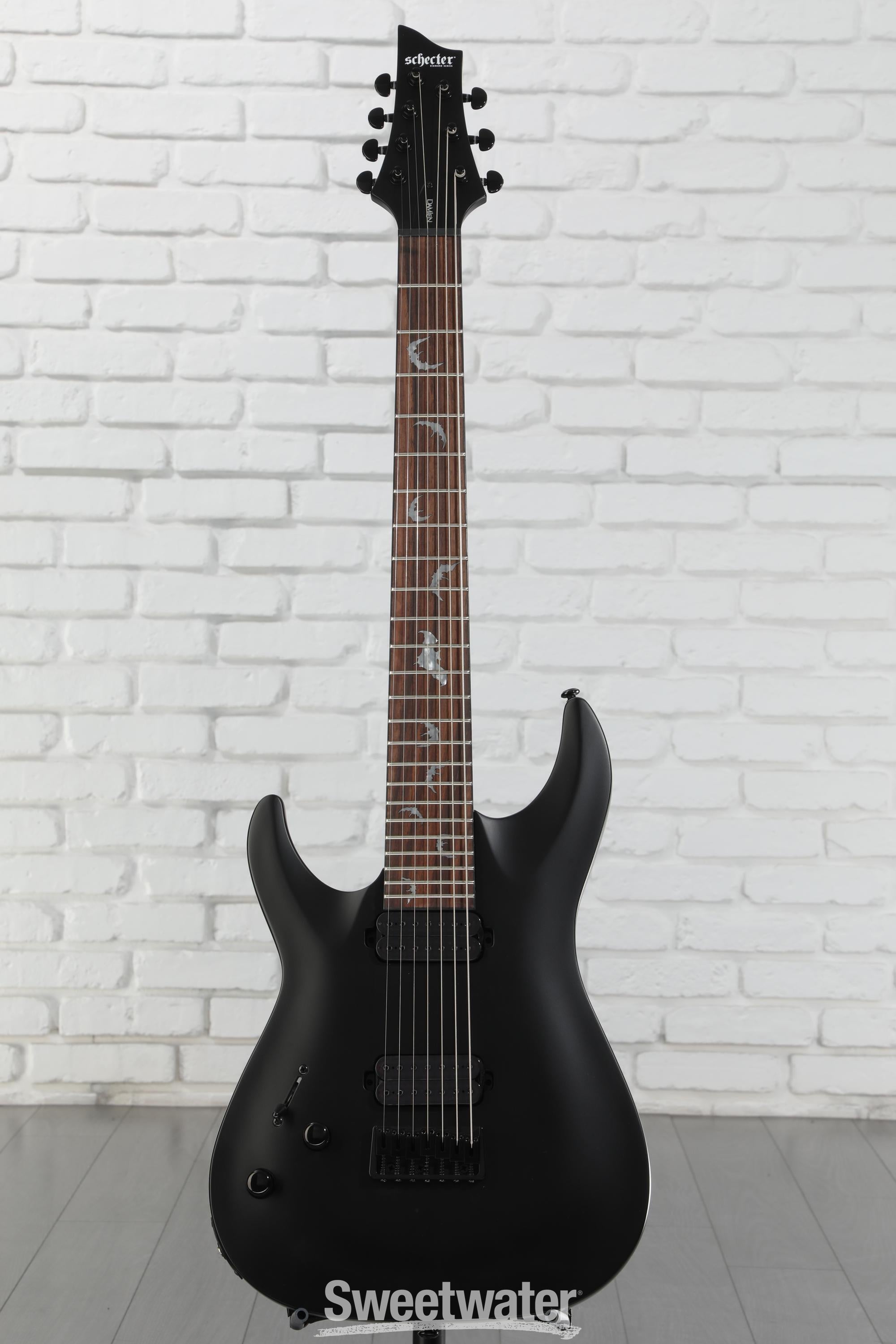 Schecter Damien-7 SBK Left-handed Electric Guitar - Satin