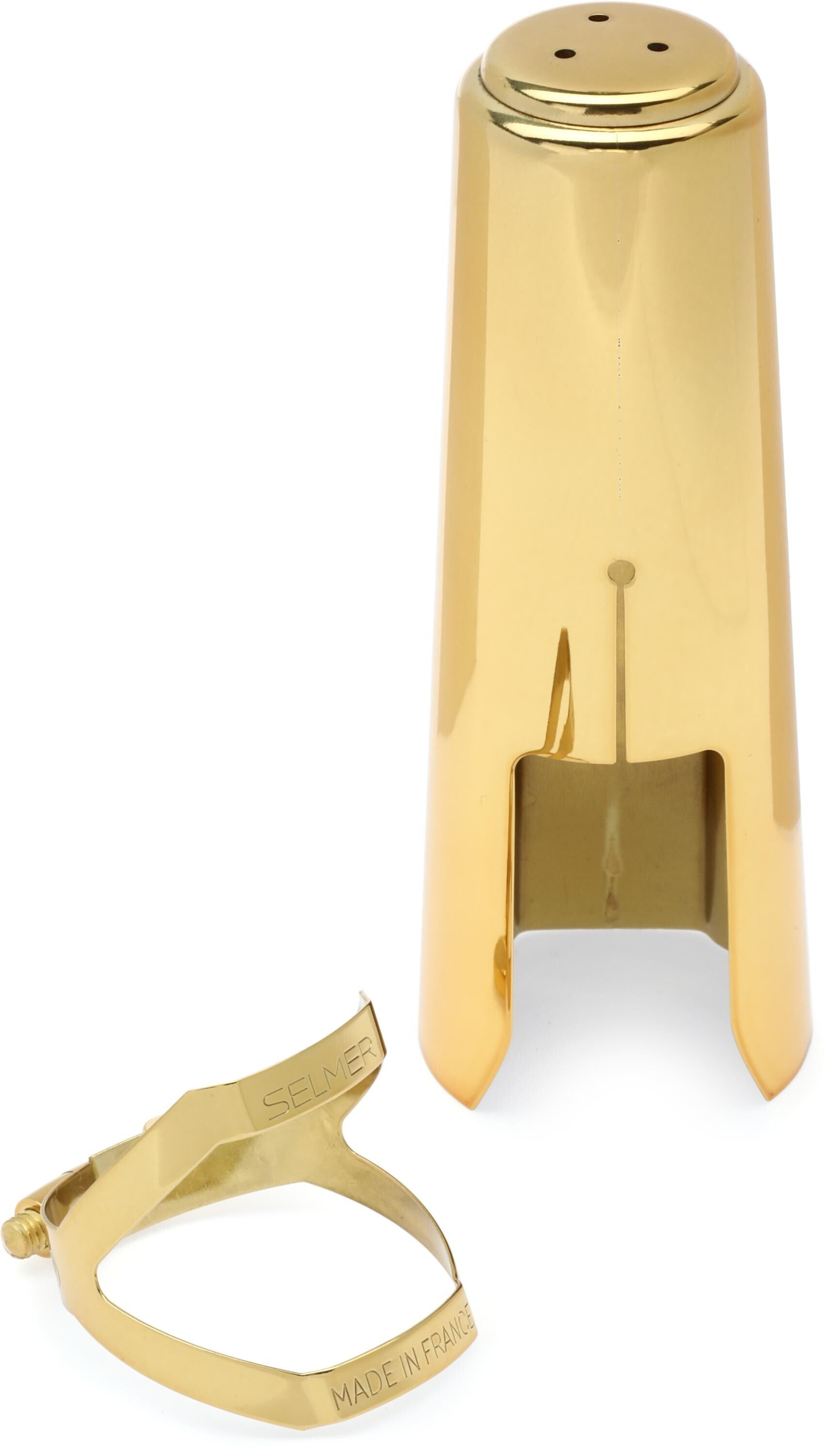 Selmer Paris Tenor Saxophone Inverted Ligature - Brass With Gold Lacquer Finish