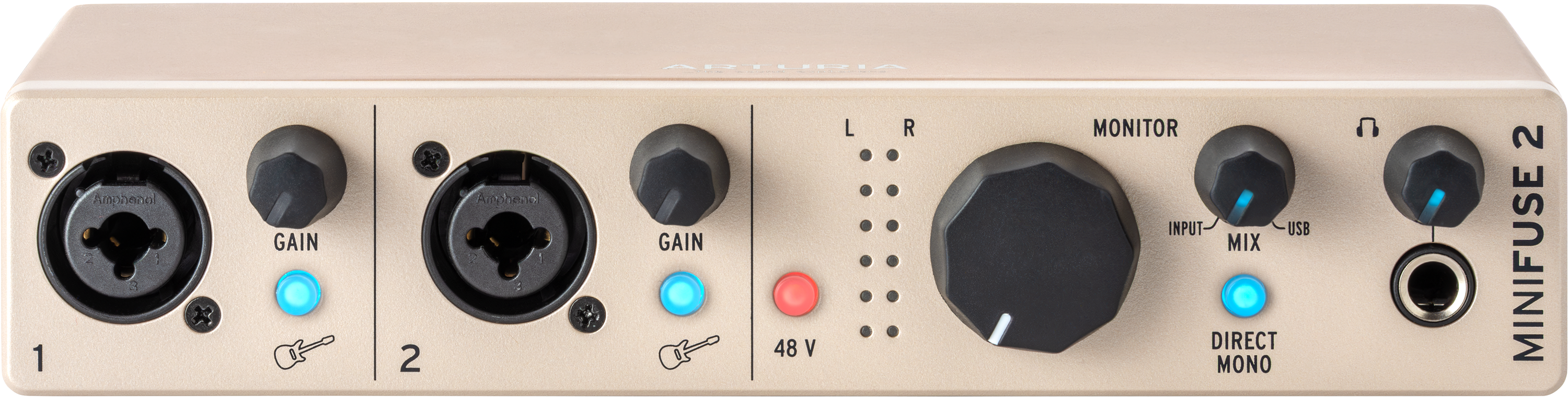 Arturia MiniFuse 2 USB-C Audio Interface - Champagne