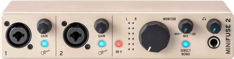 Arturia MiniFuse 2 USB-C Audio Interface - Champagne