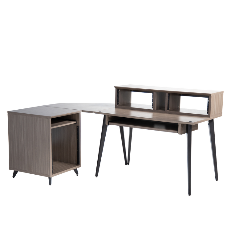 Gator Frameworks Elite Complete Desk Package - Driftwood Grey