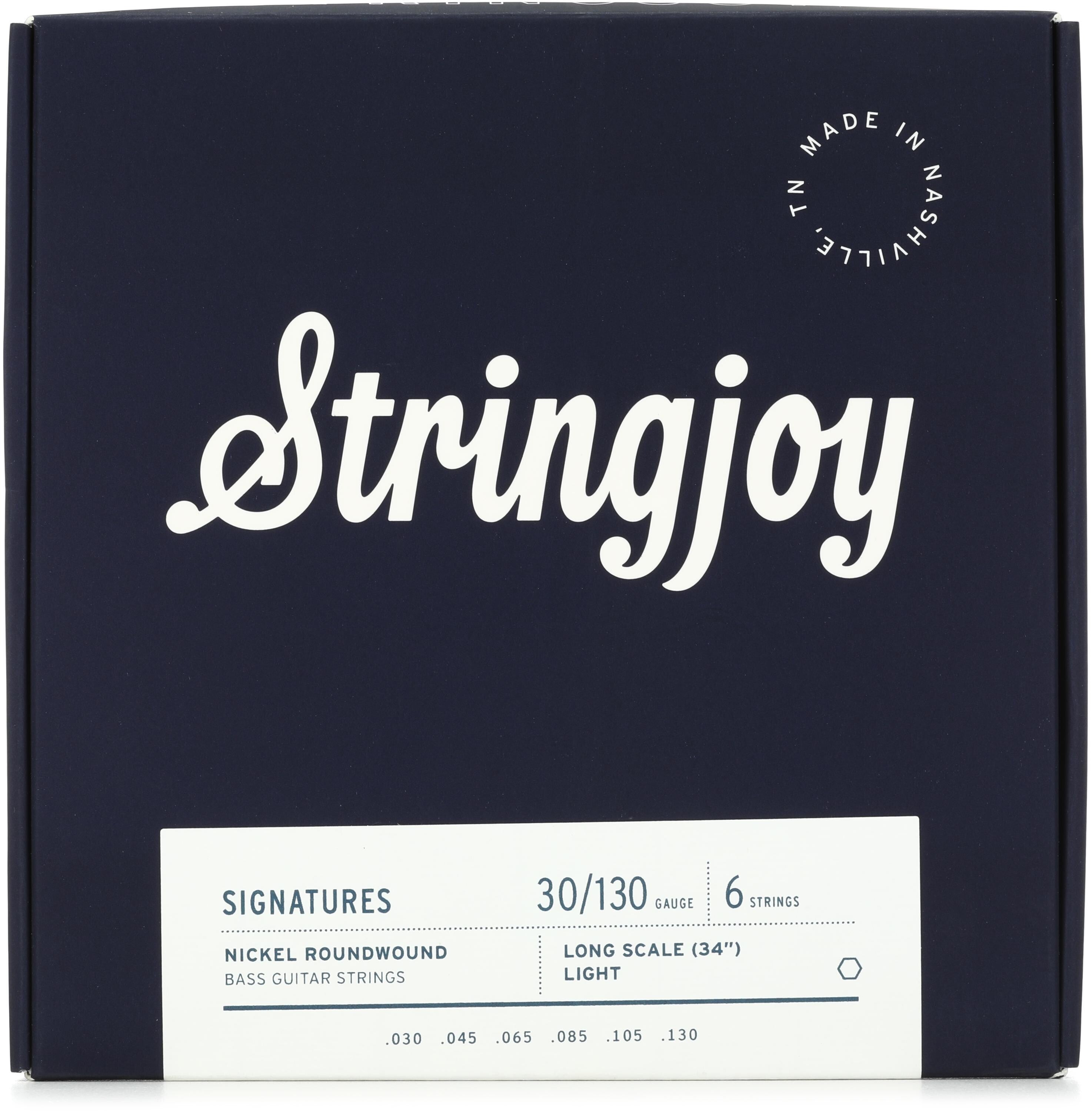 Photo of Stringjoy Signatures Nickel-wound Long Scale 6-string Bass Strings - Light Gauge (.030 -.130)