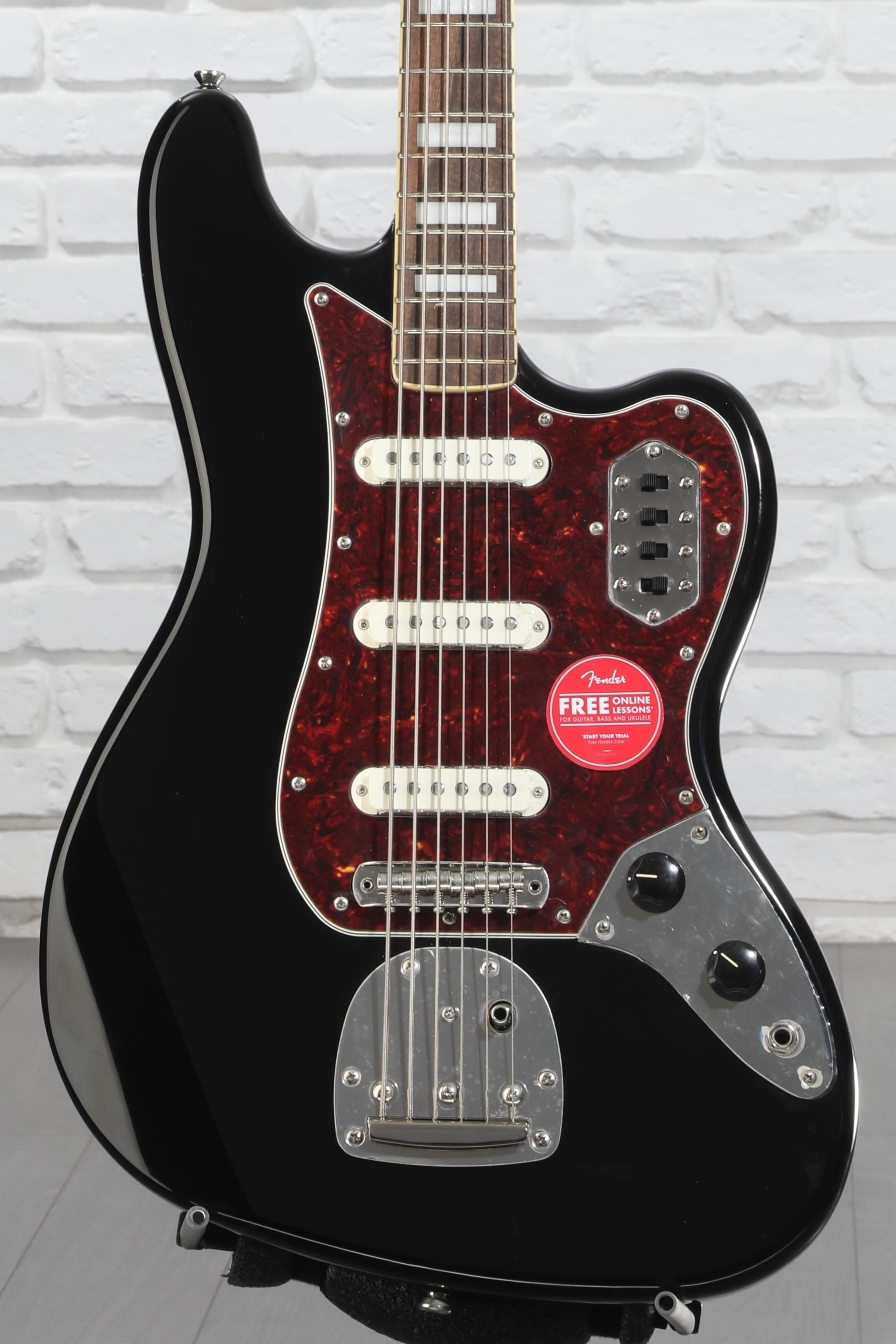 Squier Classic Vibe Bass VI Guitar - Black | Sweetwater