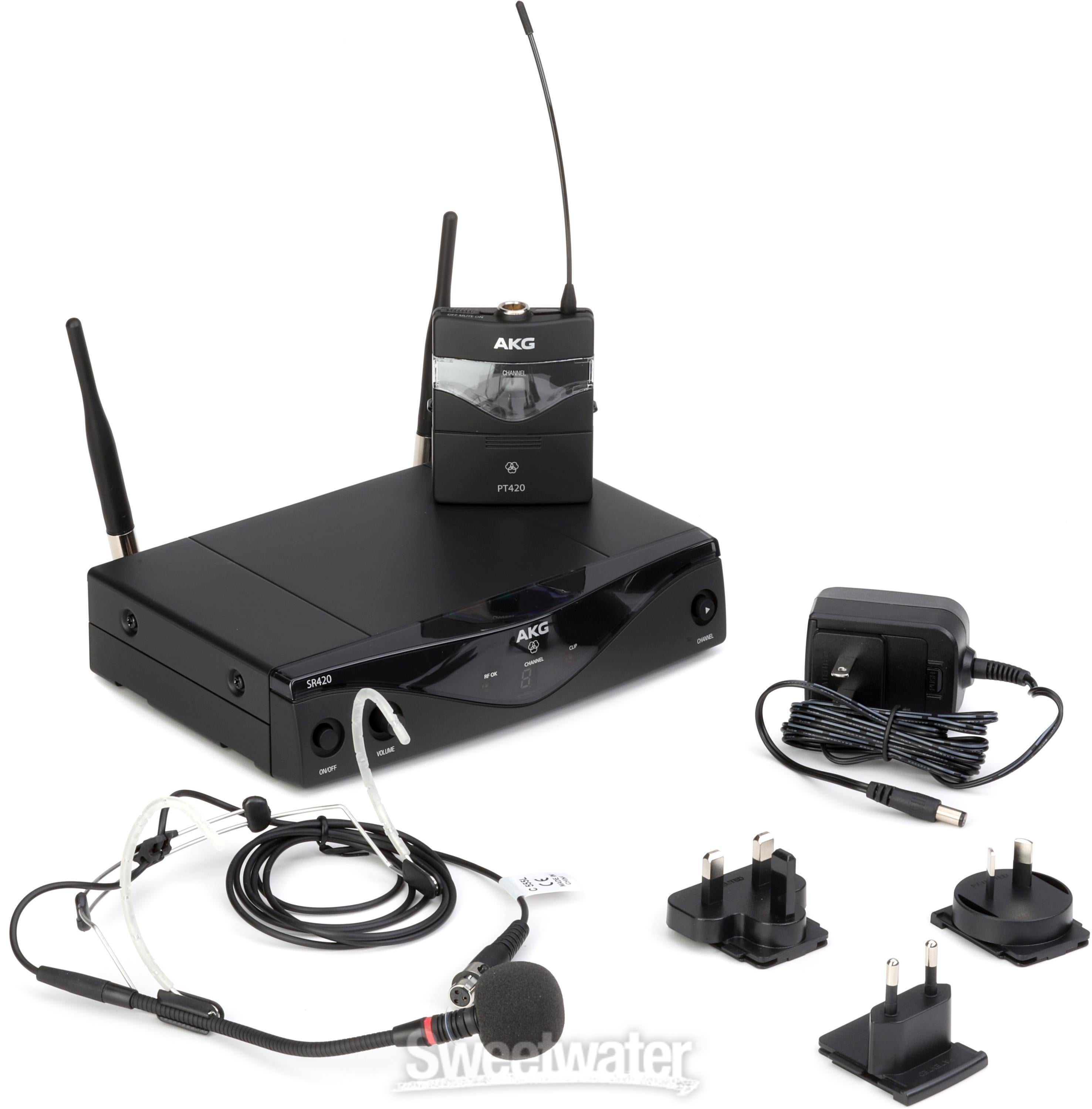 AKG WMS420 Headworn Set Wireless Microphone System - Band A