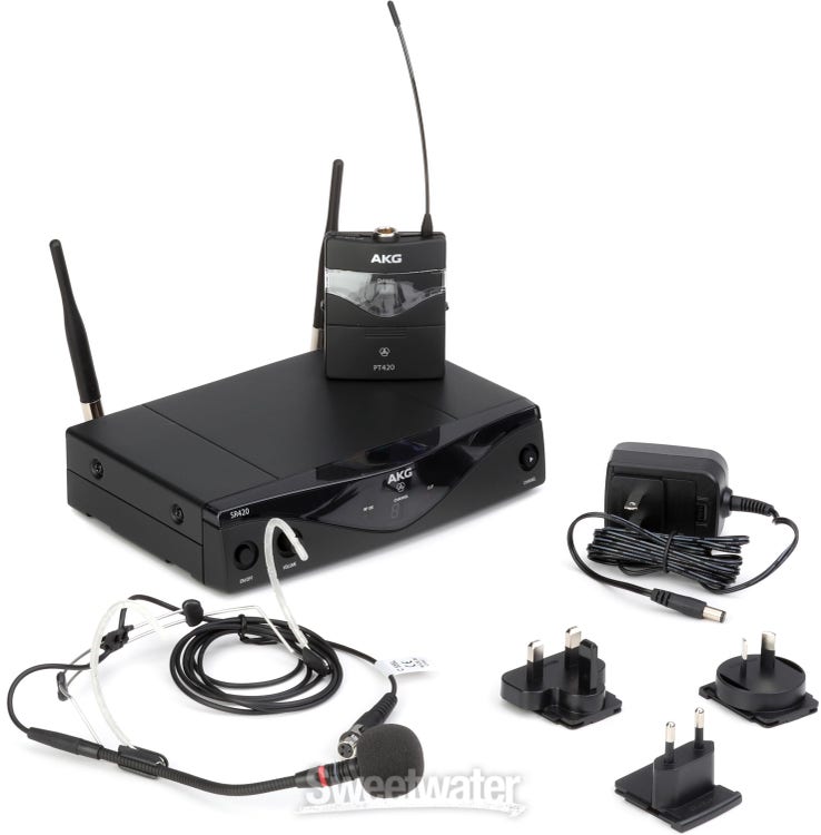 AKG WMS420 Headworn Set Wireless Microphone System Band A