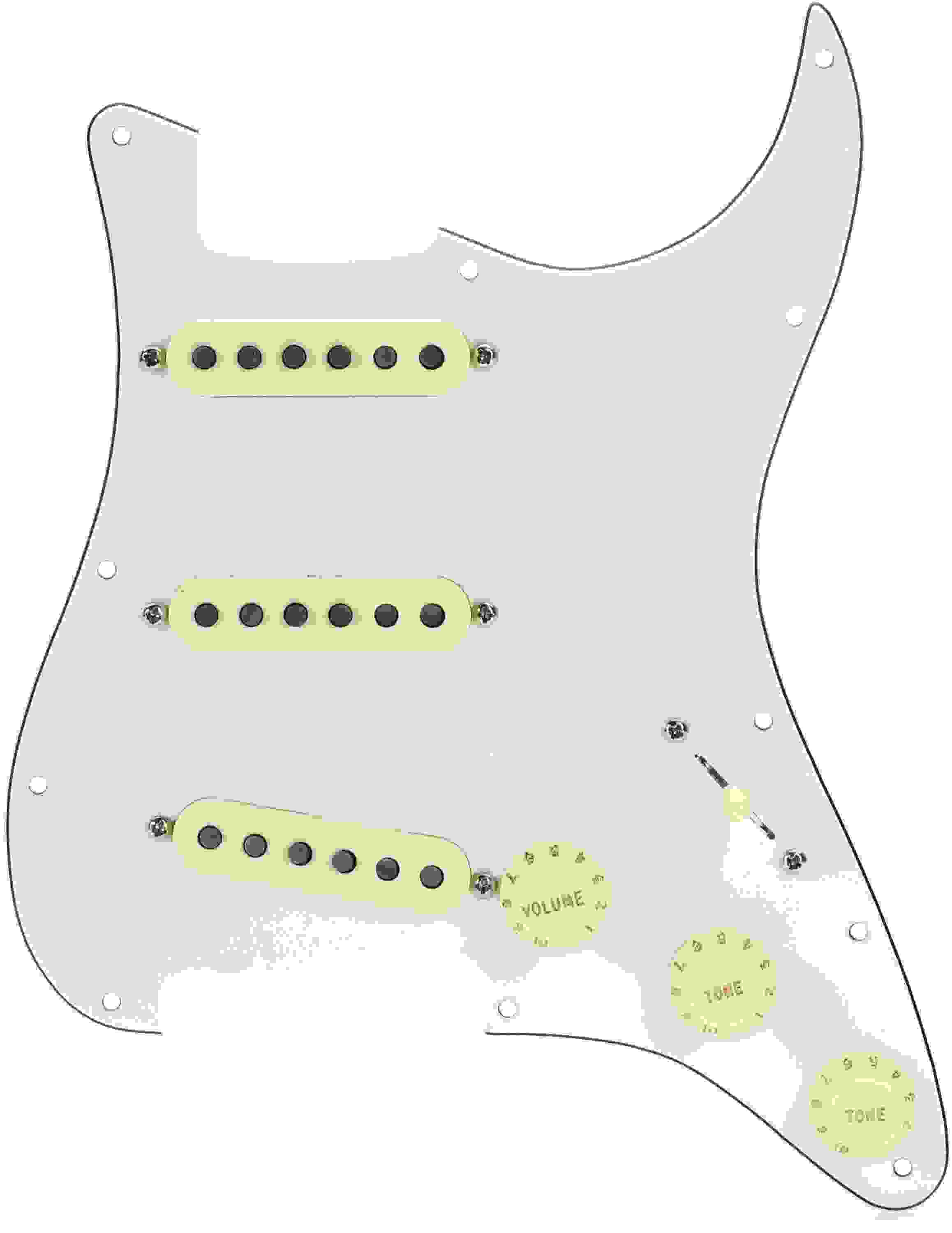 Fender Custom '69 SSS Pre-wired Stratocaster Pickguard - Parchment 3-ply
