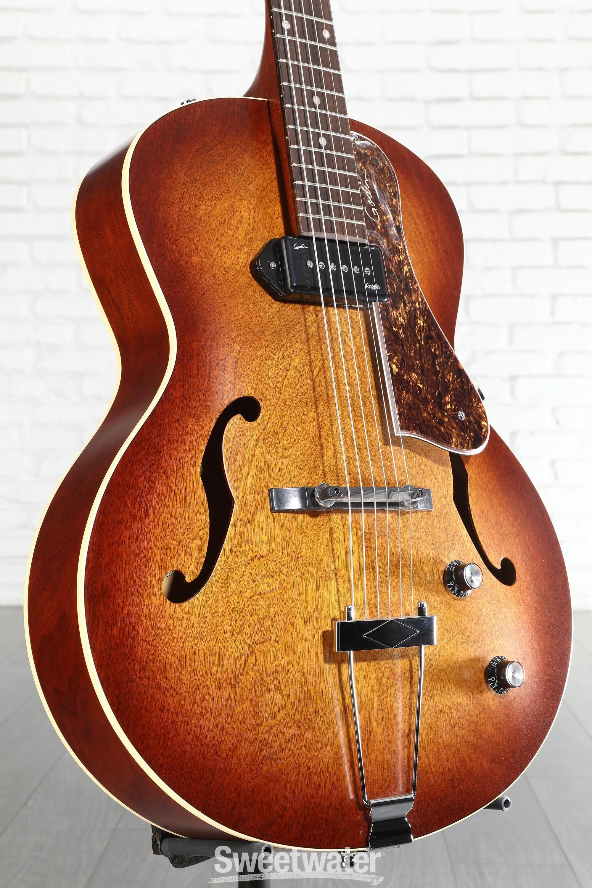 Godin 5th Avenue Kingpin Hollowbody Electric Guitar - Cognac Burst