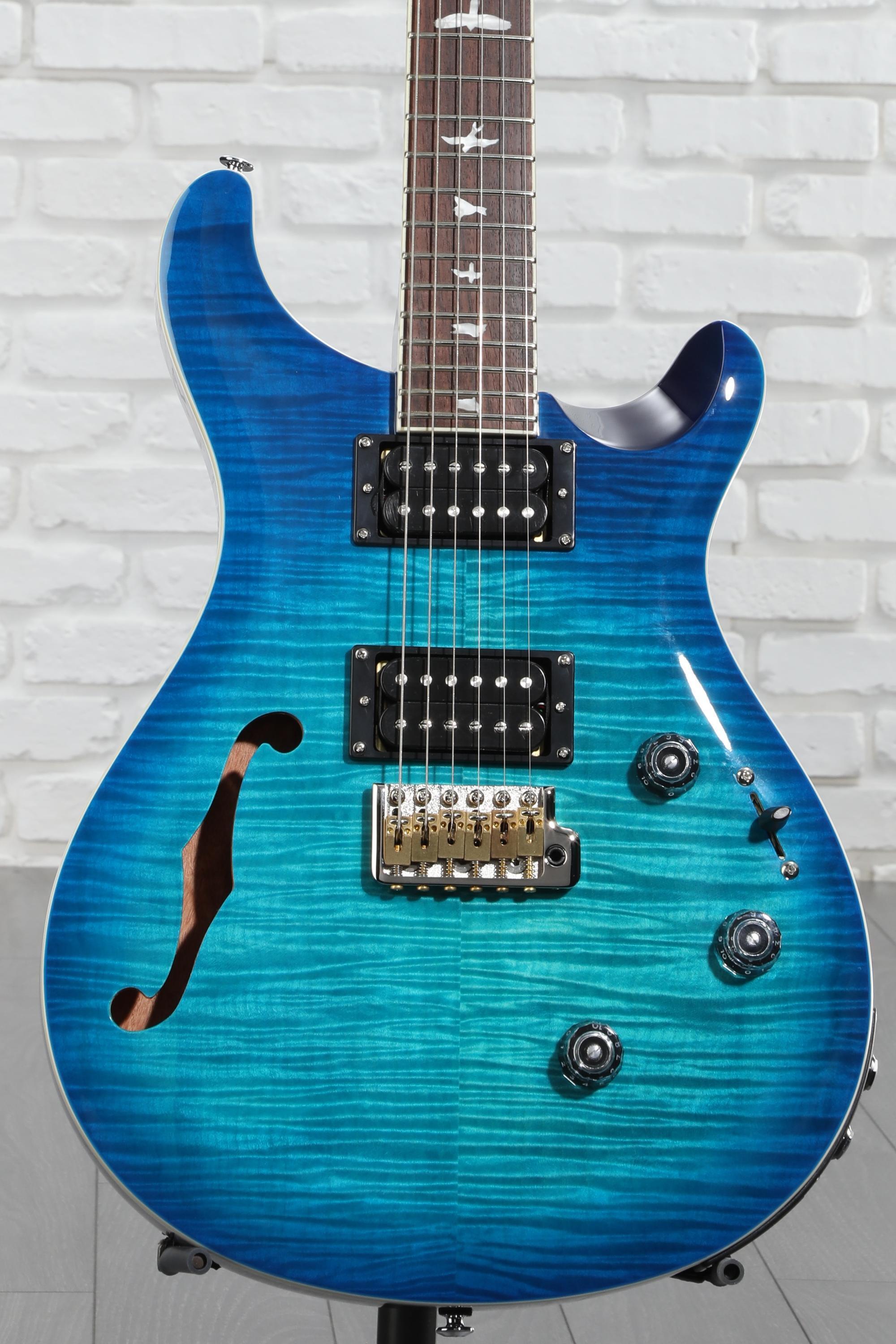 ohayo　PRSSE Custom 24 PRS SE Custom 24 Semi-Hollow Piezo Electric Guitar Lake Blue