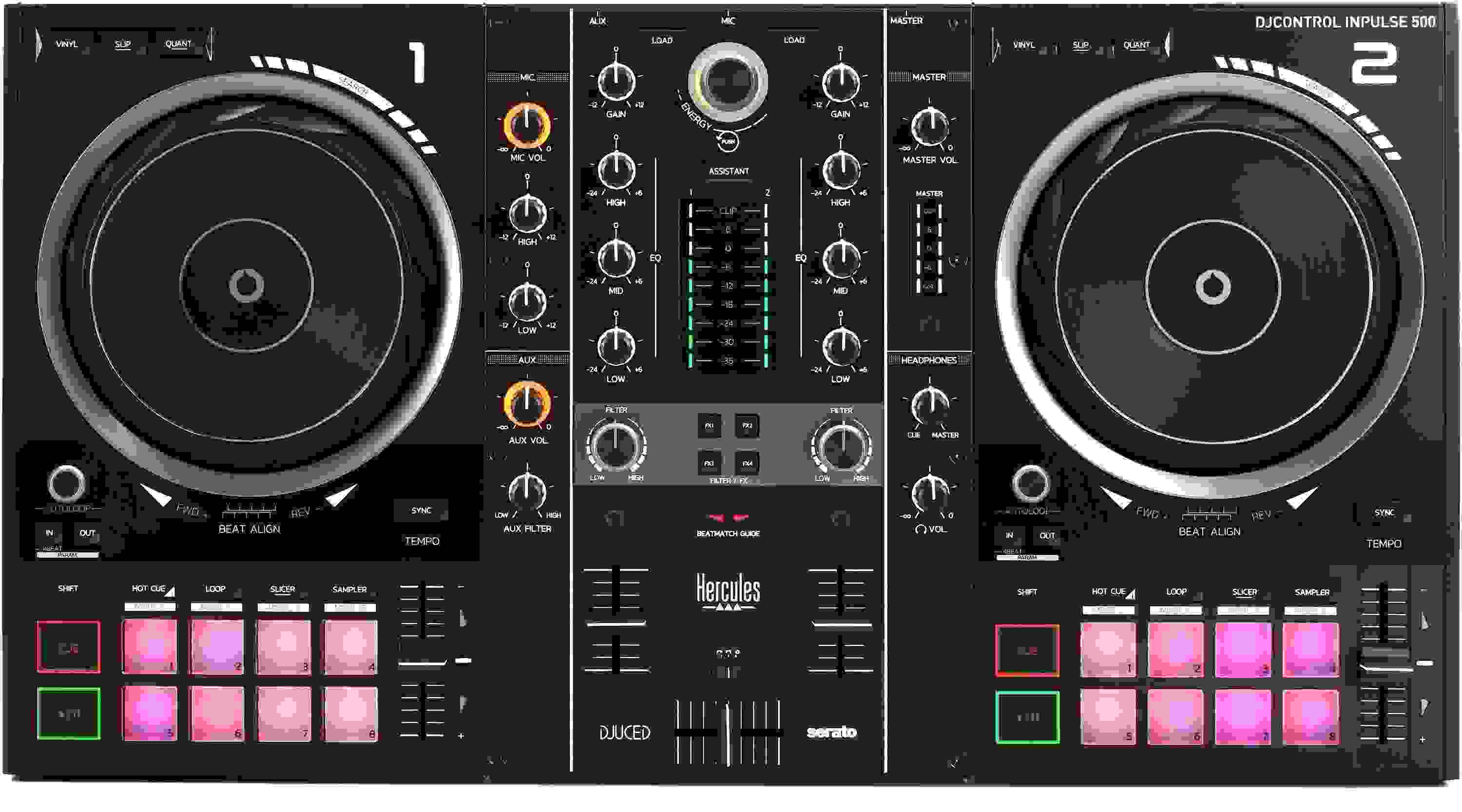 Hercules DJ DJControl Inpulse 500 2-channel DJ Controller
