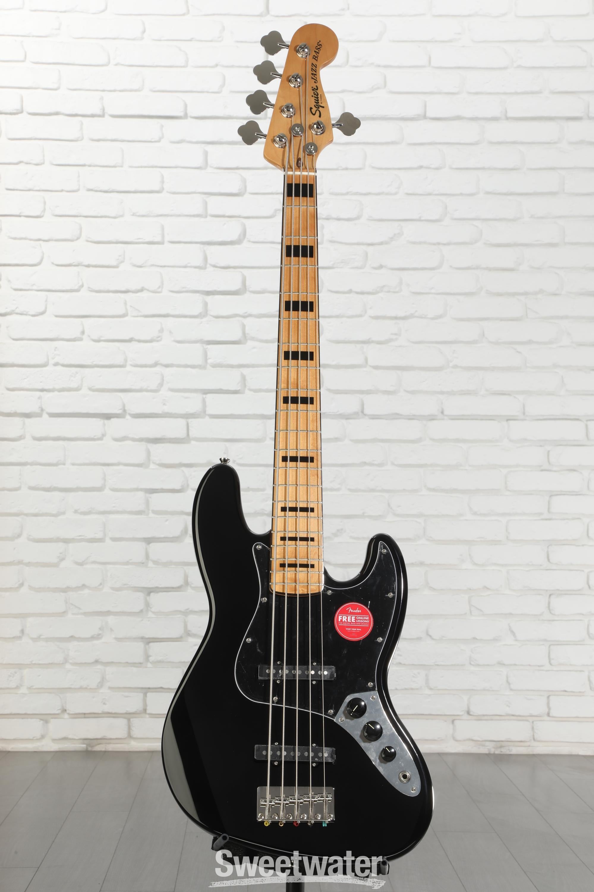 Squier Classic Vibe '70s Jazz Bass V - Black with Maple