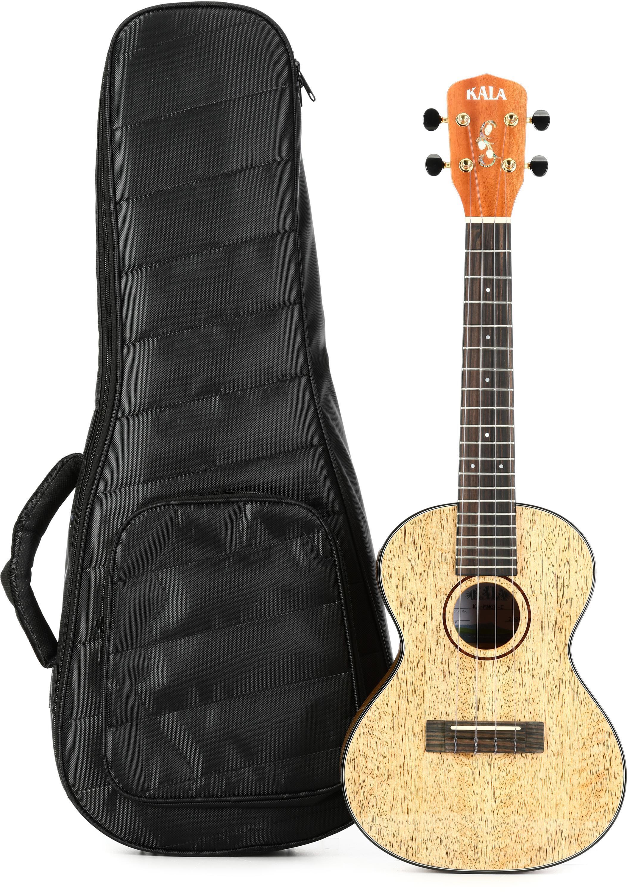 Kala All Solid Curly Mango Skyline Concert Ukulele Natural Sweetwater