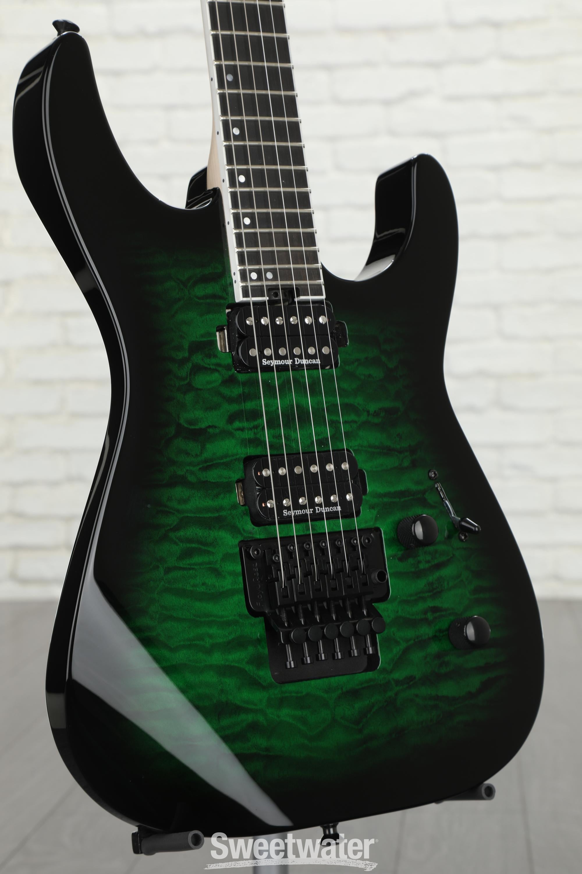 Jackson Pro Series Dinky DK2Q - Transparent Green Burst | Sweetwater