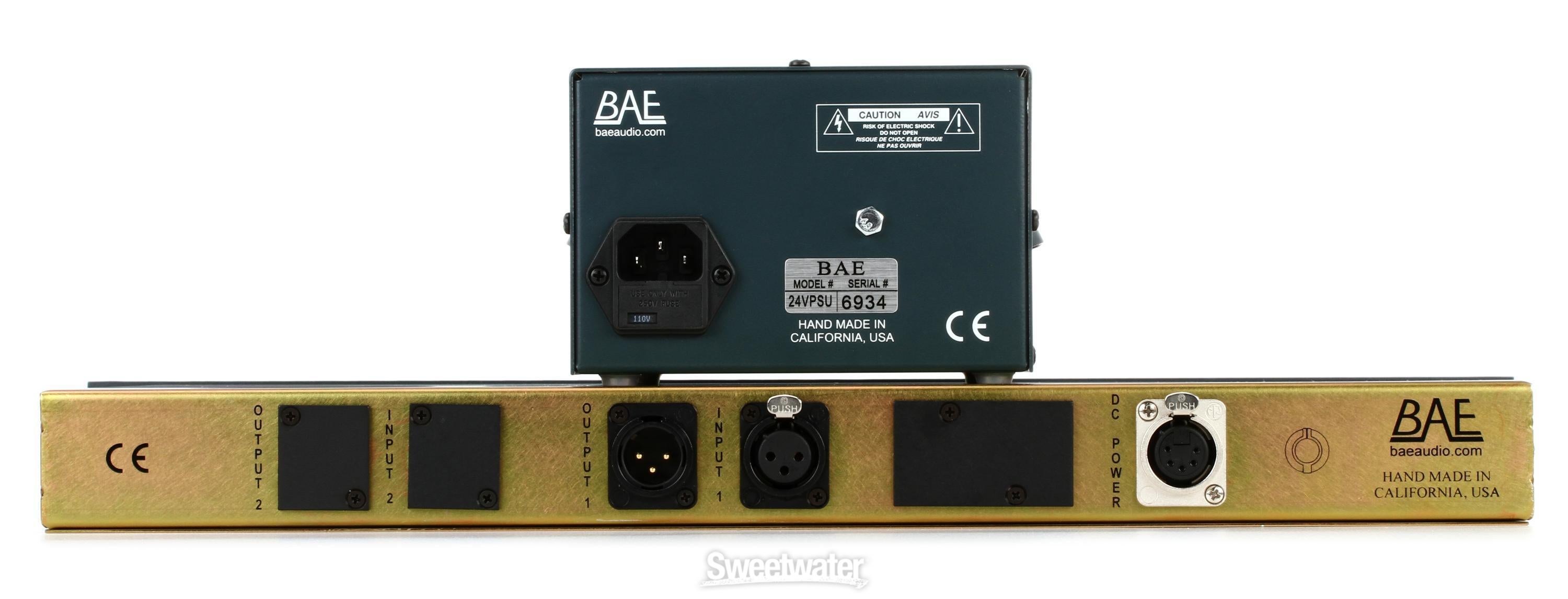 BAE 1073MPF Rackmount Microphone Preamp with Power Supply | Sweetwater