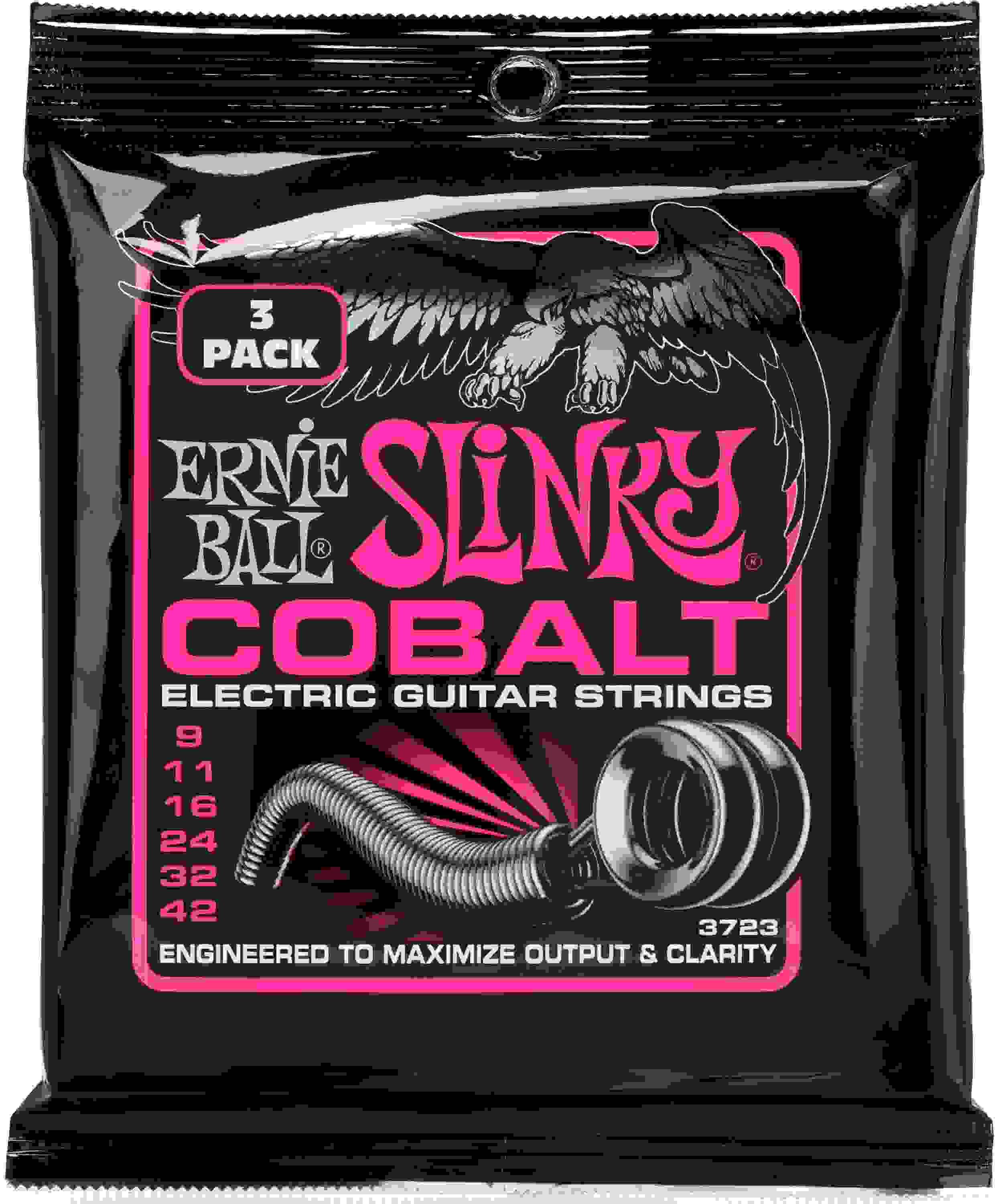 Ernie Ball 3723 Super Slinky Cobalt Electric Guitar Strings .009.042